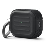 elago Armor Case Compatible with AirPods Pro 3 Case - Carabiner Included, Supports Wireless Charging, Shock Resistant, Full Protection (Black)