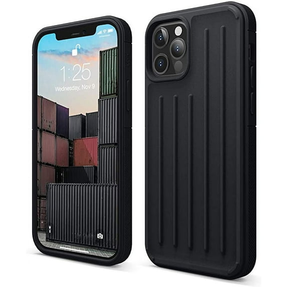 elago Armor Case Compatible with Apple iPhone 12 / iPhone 12 Pro, Durable, Drop Protection (Black)