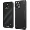 thumbnail image 1 of elago Armor Compatible with iPhone 13 Pro Max Case 6.7 Inch - Heavy-Duty Protective Case, Carbon Fiber Texture, Tough Rugged Design, Shockproof Bumper Cover, Full Body Protection, Premium TPU (Black), 1 of 3