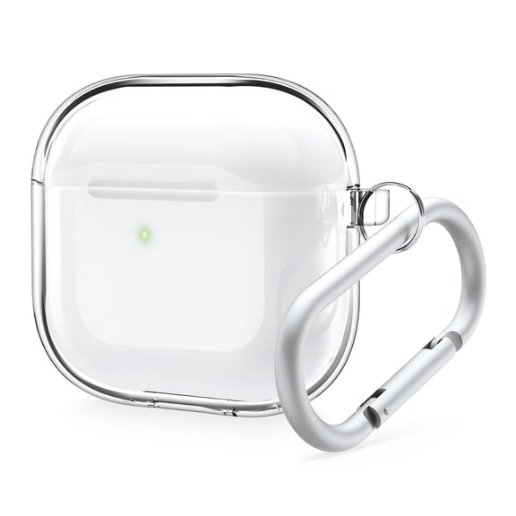 elago Clear Case Compatible with AirPods 4 Case - Compatible with AirPods 4 Case, Carabiner Included, Reduced Yellowing, Wireless Charging, Shock Resistant, Full Protection (Transparent)
