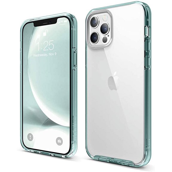 elago Compatible with iPhone 12 Case, iPhone 12 Pro Case - Hybrid Clear Case for iPhone 12, Hybrid Clear Case for iPhone 12 Pro 6.1 Inch, Shockproof Bumper Cover Protective Case [Mint Green]