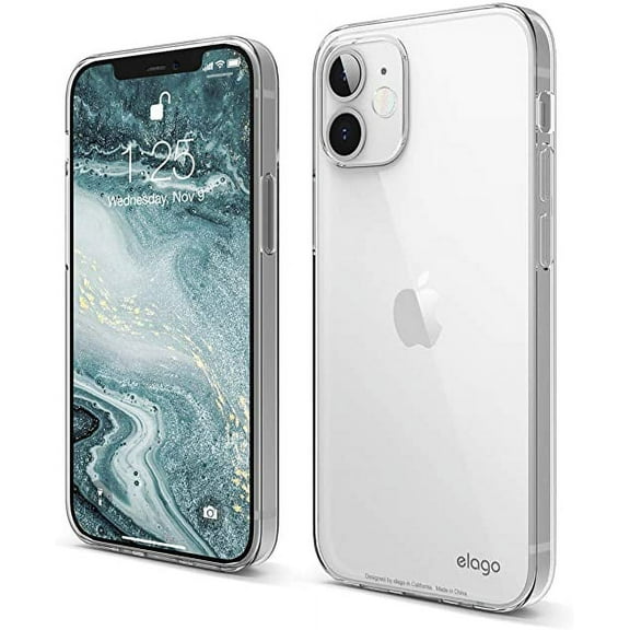 elago Compatible with iPhone 12 Mini Case - Clear Case for iPhone 12 Mini 5.4 inch, Shockproof Cases, Scratch Resistant, Flexible, Screen & Camera Protection [Clear]