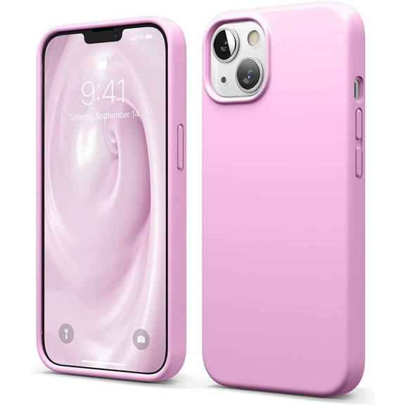 elago Compatible with iPhone 13 Case, Liquid Silicone Case, Full Body Screen Camera Protective Cover, Shockproof, Slim Phone Case, Anti-Scratch Soft Microfiber Lining, 6.1 inch (Hot Pink)