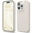 thumbnail image 1 of elago Compatible with iPhone 15 Pro Case, Liquid Silicone Case, Full Body Protective Cover, Shockproof, Slim Phone Case, Anti-Scratch Soft Microfiber Lining, 6.1 inch (Stone), 1 of 7