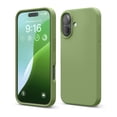 thumbnail image 1 of elago Compatible with iPhone 16 Case, Premium Liquid Silicone Case, Full Body Protective Cover, Shockproof, Slim Phone Case, Anti-Scratch Soft Microfiber Lining, 6.1 inch (Cedar Green), 1 of 6
