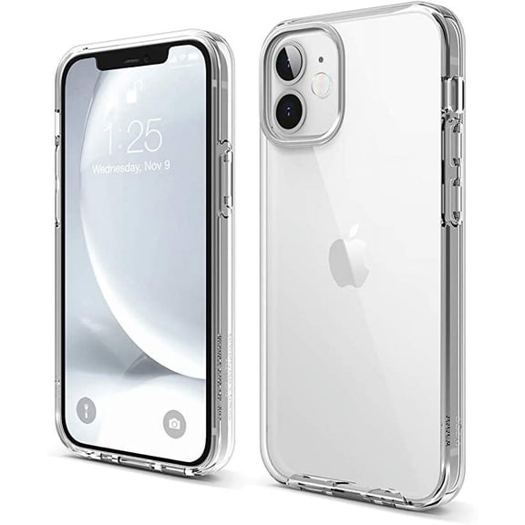 elago Compatible with iPhone 12 Mini Case - Hybrid Clear Case for iPhone 12 Mini 5.4 Inch, Shockproof Bumper Cover Protective Case [Transparent]