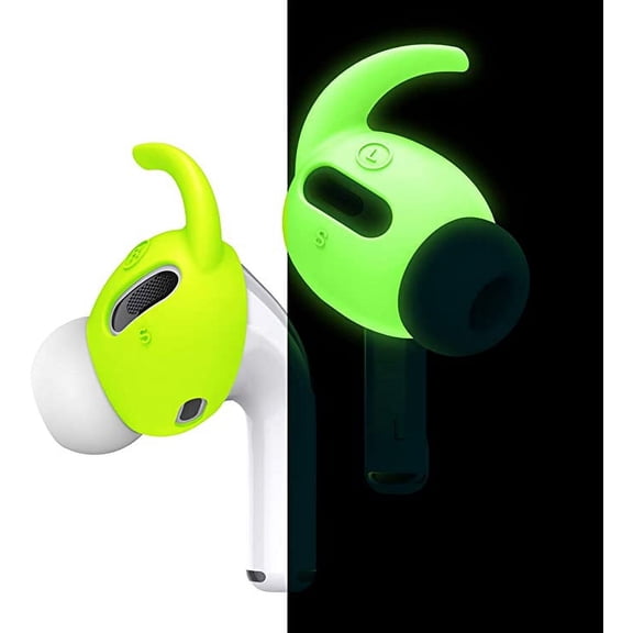 elago Earbuds Hook Cover Designed for Apple AirPods Pro [4 Pairs: 2 Large + 2 Small] (Neon Yellow)