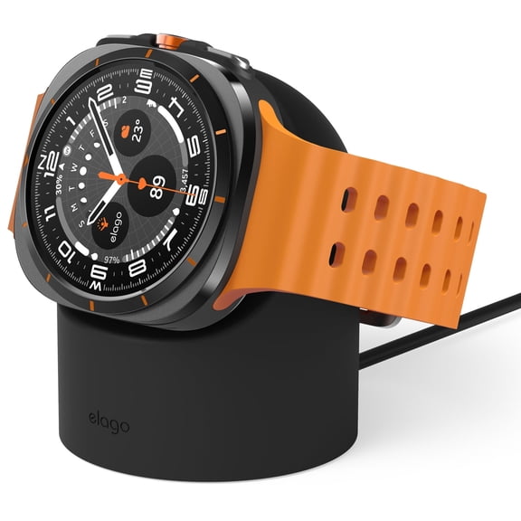 elago GWT2 Stand for Samsung Galaxy Watch 5 Charger Stand (40, 44mm) / Galaxy Watch 5 Pro Charger Stand (45mm) 2022 - [Black] [Charging Cable Not Included]