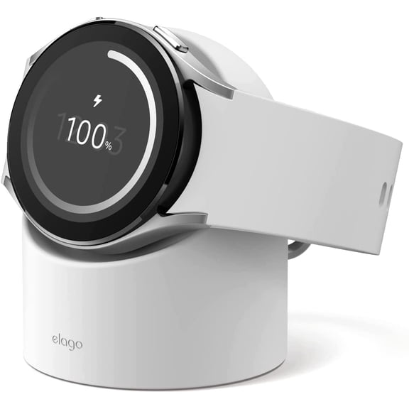 elago Galaxy Watch Charger Stand Compatible with Samsung Galaxy Watch 4 Stand/Galaxy Watch 4 Classic Stand/Galaxy Watch 3 / Galaxy Watch Active (40~46mm) - [White] [Charging Cable Not Included]