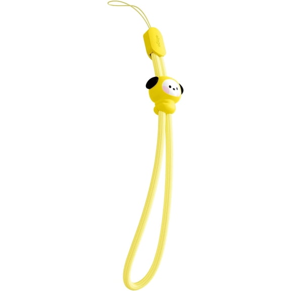 elago | LINE FRIENDS BT21 [OFFICIAL MERCHANDISE] Lanyard Wrist Strap, phone charm, keychain - Anti Drop, Extra Security, Adjustable Button, widely Applicable (CHIMMY)