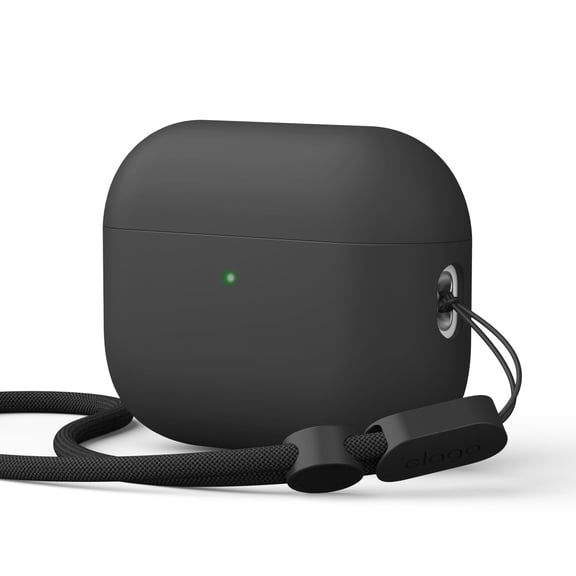 elago Liquid Hybrid Case Compatible with AirPods Pro 3 Case Cover - Triple Layer Protection, Strap Included, Wireless Charging, Shock Resistant (Black)