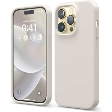 elago Liquid Silicone iPhone 14 Pro Case, Full Body Protective Cover, Shockproof, Slim Case (Stone)