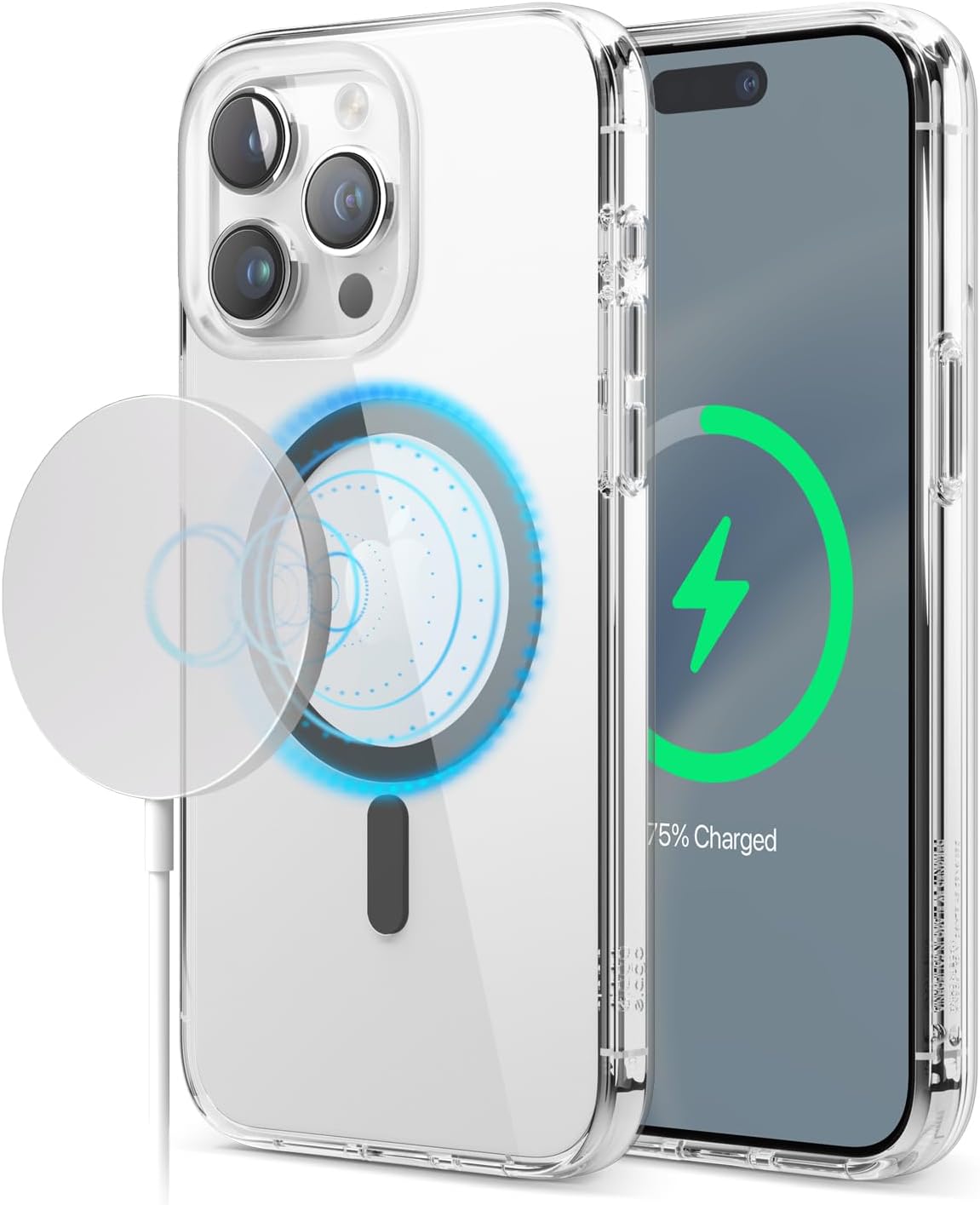 elago Magnetic Hybrid Clear Case Compatible with iPhone 15 Pro Max Case ...