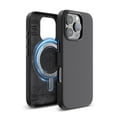 thumbnail image 1 of elago Magnetic Leather Case Compatible with iPhone 16 Pro Case, Compatible with All MagSafe Accessories, 6.3 inch - Built-in Magnets, Vegan Leather, Shockproof, Water-Resistant [Black], 1 of 5