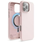elago Magnetic Silicone Case Compatible with iPhone 16 Pro Max Case 6.9 Inch Compatible with All MagSafe Accessories - Built-in Magnets, Soft Grip Silicone, Shockproof [Lovely Pink]
