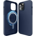 thumbnail image 1 of elago Magnetic Silicone Case for iPhone 12 and iPhone 12 Pro 6.1 inch - Built-in Magnets, Compatible with All MagSafe Accessories (Navy Blue), 1 of 8