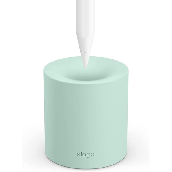 elago Pencil Stand Compatible with Apple Pencil 1st, 2nd Generation and Any Tablet Stylus with or Without Pencil Case or Sleeve, Durable Silicone Stand, Desk Organization, Tip Protection [Mint]