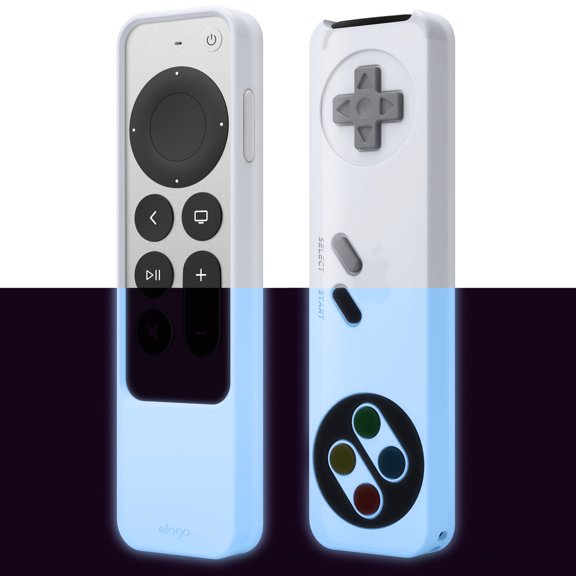 elago R4 Retro Case Compatible with 2021 Apple TV Siri Remote 2nd Generation - Classic Controller Design [Non-Functional], Lanyard Included, Drop Protection, Full Access(Nightglow Blue)