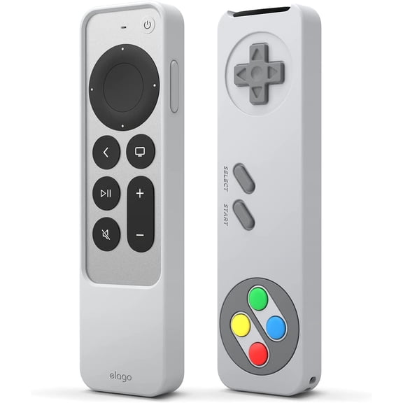 elago R4 Retro Case Compatible with 2021 Apple TV Siri Remote 2nd Generation (Light Grey)