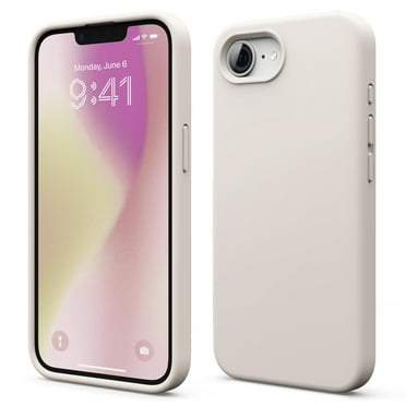 elago Silicone Case Compatible with iPhone 16e Case 2025, Premium Liquid Silicone Case, Full Body Protective Cover, Shockproof, Anti-Scratch Soft Microfiber Lining (Stone)