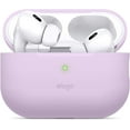thumbnail image 1 of elago Silicone Case for Apple AirPods Pro 2nd Generation Case Cover (2022), Protective Case, Front LED Visible, Supports Wireless Charging [Lavender], 1 of 7