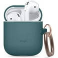 thumbnail image 1 of elago Silicone Case with Keychain Designed for Apple AirPods Case [Dark Turquoise], 1 of 7