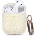 thumbnail image 1 of elago Silicone Case with Keychain Designed for Apple AirPods Case, Front LED Visible [ Night Glow Gold ], 1 of 7