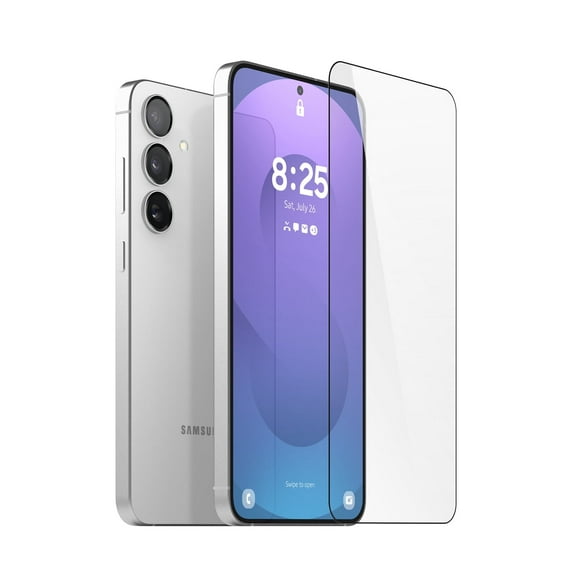 elago Tempered Glass+ Screen Protector Compatible with Samsung Galaxy S25 Plus, Curved Full Coverage, Anti-Fingerprint, Shatter-Proof, Scratch Protection, Crystal Clear Clarity