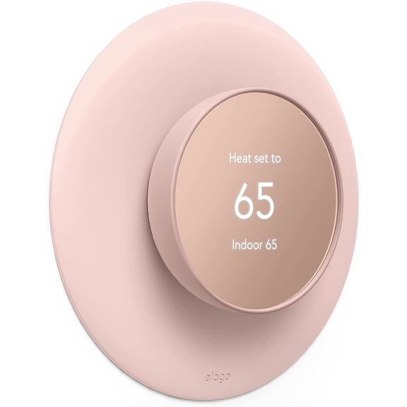 elago Wall Plate Cover Plus 2 Compatible with Google Nest Thermostat 2020 [Sand Pink] - Durable Polycarbonate Material, Easy Installation, Complementary Design, Perfect Fit