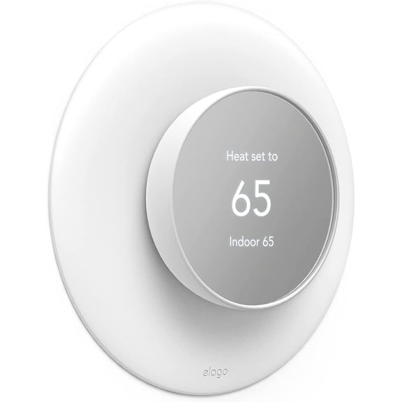 elago Wall Plate Cover Plus 2 Compatible with Google Nest Thermostat 2020 [White] - Durable Polycarbonate Material, Easy Installation, Complementary Design, Perfect Fit