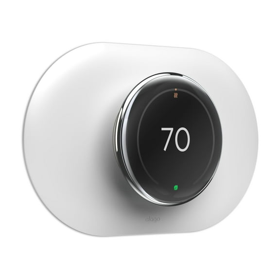 elago Wall Plate Cover Plus Compatible with Google Nest Learning Thermostat 2024 (4th Gen) - Durable Polycarbonate Material, Easy Installation, Complementary Design [White]