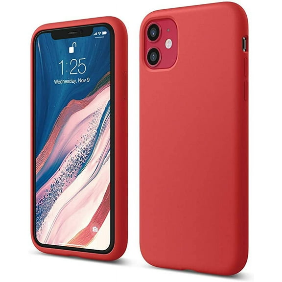 elago iPhone 11 Case [Red] - Premium Liquid Silicone, Raised Lip (Screen & Camera Protection), Slim Design