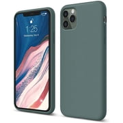 elago iPhone 11 Pro Max Case Midnight Green - Premium Liquid Silicone, Raised Lip Screen & Camera Protection, Full Body Protection, Microfiber Lining, Flexible Bottom