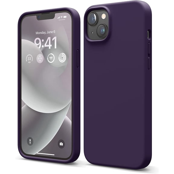 elago iPhone 14 Plus Liquid Silicone Case, Full Body Protective Cover, Shockproof, Slim(Deep Purple)