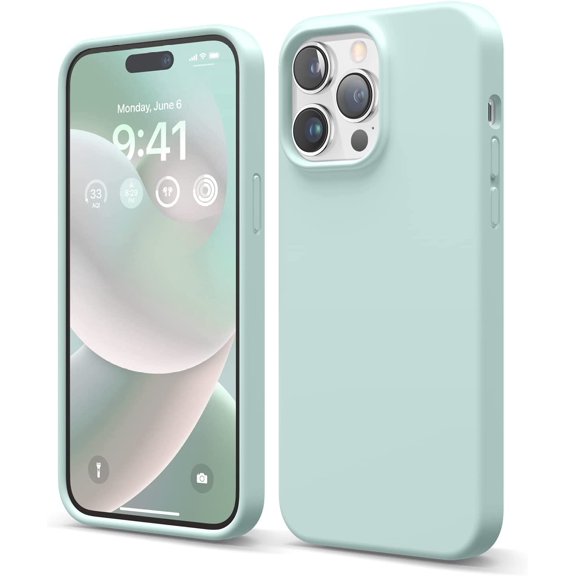 elago iPhone 14 Pro Max Case, Liquid Silicone Case, Full Body Protective Cover, Shockproof, Slim Phone Case, Anti-Scratch, 6.7 inch (Mint)
