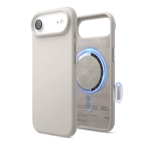 elago for iPhone Air Case, Premium Magnetic Silicone Case, Compatible with MagSafe, Liquid Silicone Material, Protective Cover, Shockproof, Slim Phone, 6.6 inch (Stone)