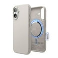 thumbnail image 1 of elago for iPhone 17 Case, Premium Magnetic Silicone Case, Compatible with MagSafe, Liquid Silicone Material, Protective Cover, Shockproof, Slim Phone, 6.3 inch (Stone), 1 of 5