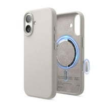 elago for iPhone 17 Case, Premium Magnetic Silicone Case, Compatible with MagSafe, Liquid Silicone Material, Protective Cover, Shockproof, Slim Phone, 6.3 inch (Stone)