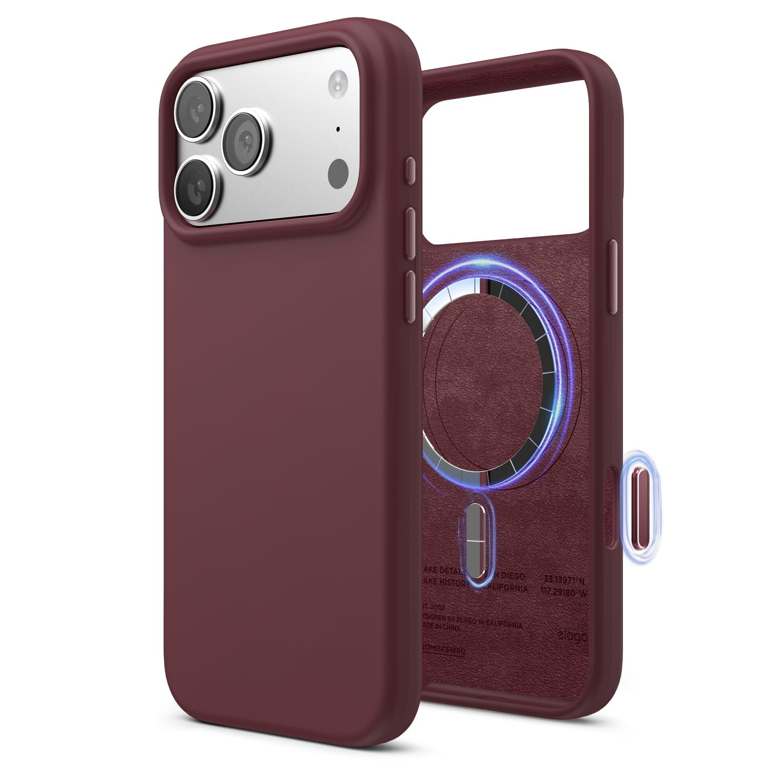 elago for iPhone 17 Pro Max Case, Premium Magnetic Silicone Case,  Compatible with MagSafe, Liquid Silicone Material, Protective Cover,  Shockproof, Slim Phone, 6.9 inch (Cedar Green) - Walmart.com