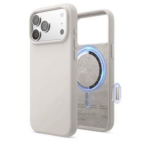 elago for iPhone 17 Pro Max Case, Premium Magnetic Silicone Case, Compatible with MagSafe, Liquid Silicone Material, Protective Cover, Shockproof, Slim Phone, 6.9 inch (Stone)