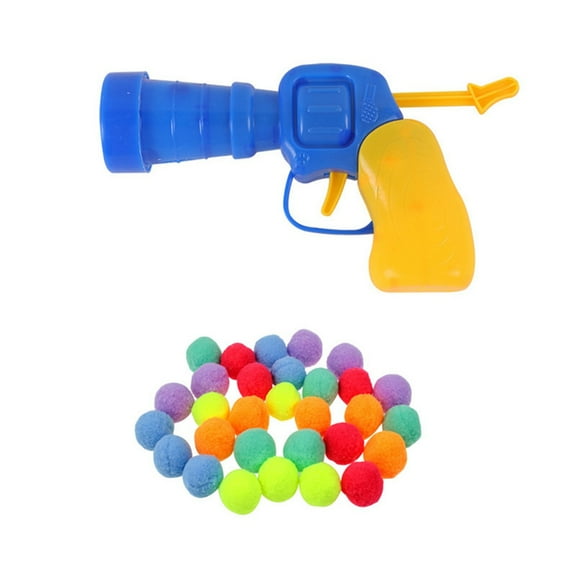 Cat Toy Balls,50 Pcs Cat Pompom Ball and Cat Ball Toy Launcher,Cat Playing Tracking Interactive Toys for Kitten Chasing Training Hunting