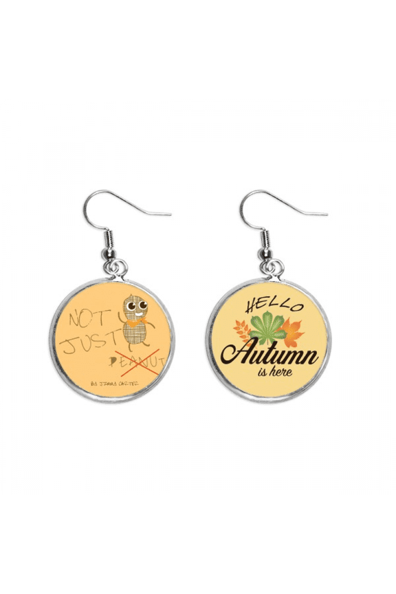 elction slogan not peanut earring dangle autumn earring jewelry