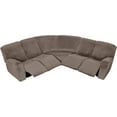 thumbnail image 1 of ele ELEOPTION 5 Seater Sectional Recliner Cover, 7-Pieces Recliner Sofa Covers, Corner Reclining Sofa L-Shaped Sectional Couch Slipcovers Furniture Protector Thick Soft Washable(Light Brown), 1 of 9