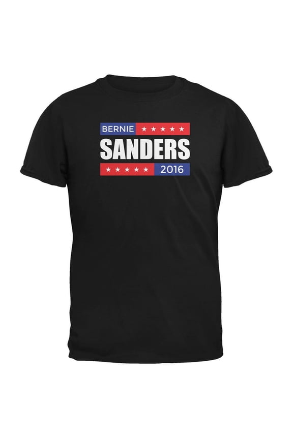 election 2016 bernie sanders stacked black adult t-shirt
