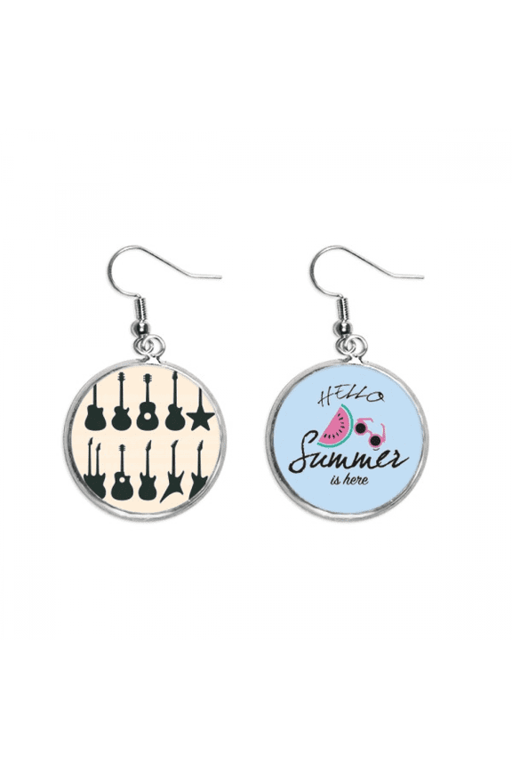 electric guitar music vitality sounds earring drop summer watermelon earring wear