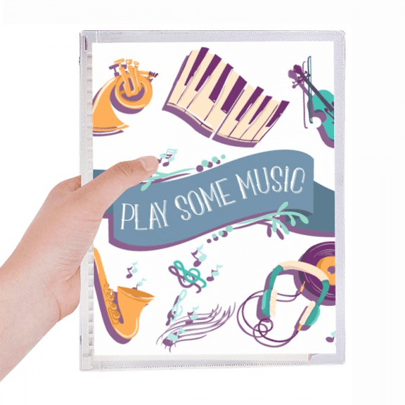 electric piano music headset sounds notebook loose diary refillable journal statiry