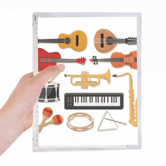 electric piano tromb guitar music notebook loose diary refillable journal statiry