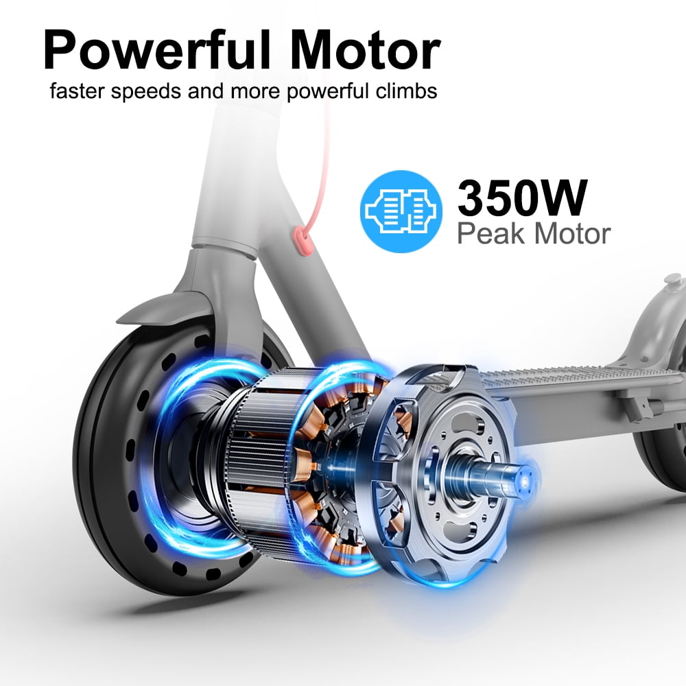 QMwheel H7 Electric Scooter for Adults 300W Motor 15mph 36V 10Ah Disc Brake