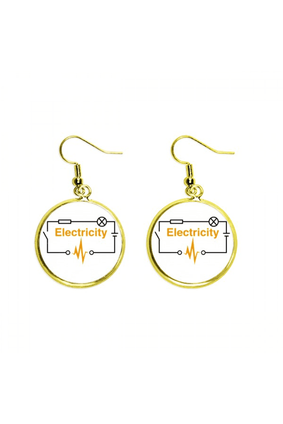 electric wave battery resistance switch earring dangle en drop earring jewelry woman