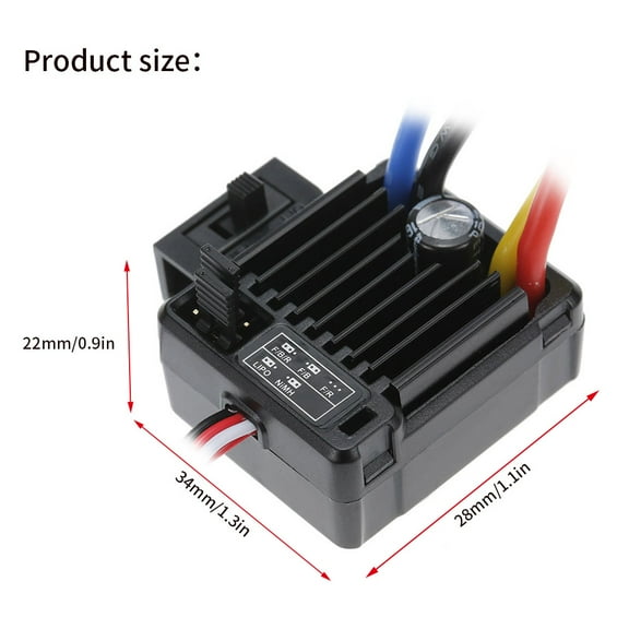 electronic speed controller,1/10 Redcat Brushed 2s-3s 60a 2s-3s 60a Esc Waterproof Brushed 2s-3s Brushed Esc Car Esc Waterproof Speed Compatible With 1/10 Waterproof Speed 1/10 Eryue